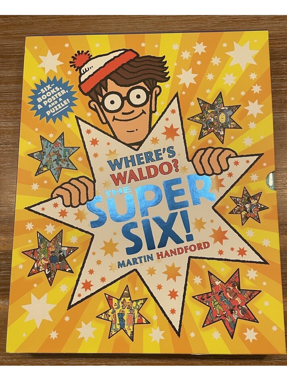 Where’s Waldo Super Six Set 6 Books Puzzle Poster Book Set in Slip Case Cover